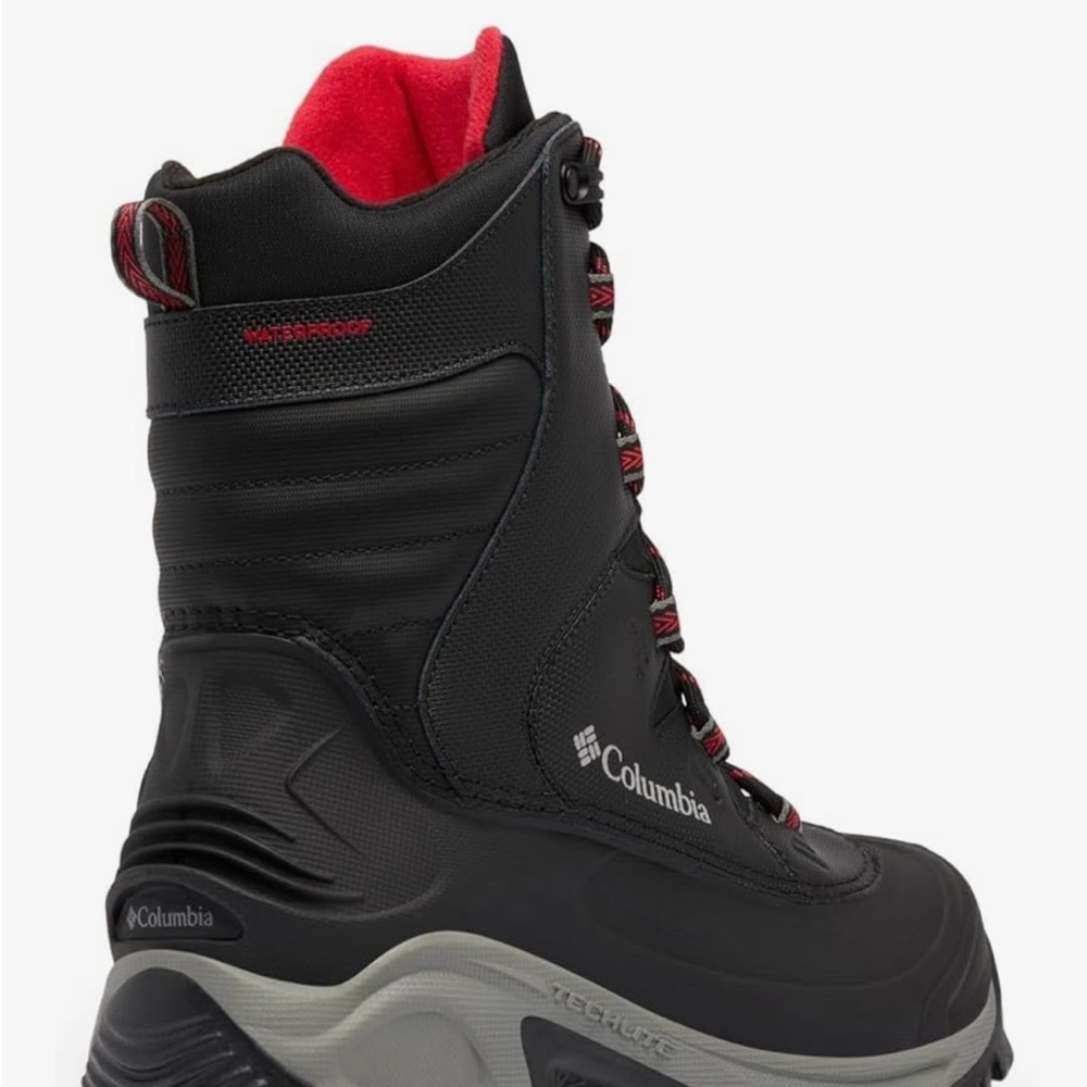 Columbia Men's Black and Red Snow Boots